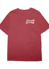 Red t-shirt with 'Oklahoma' logo on a white background