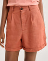 Birch Bay Linen Shorts Redwood