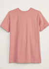 Pink t-shirt on a light gray background
