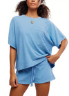 Staycation Sleep Tee- Blissful Blue