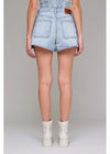 Ava High Rise A Line Denim Shorts