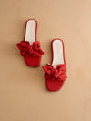 The Ginny Textured Bow Slide