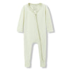Luxe Solid Zipper Footed Romper