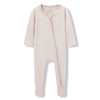Luxe Solid Zipper Footed Romper