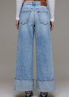 Nori High Rise Wide Leg Cuffed Jean