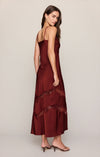 Bruna Lace Inset Midi Dress Velvet Rouge