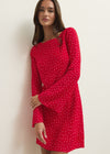Campbell Dot Crepe Mini Dress