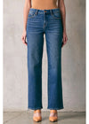 Ella Dark Wash Clean Stretch High Rise Classic Straight Jean