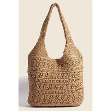  Intricate Straw Braided Hobo Shoulder Tote Bag