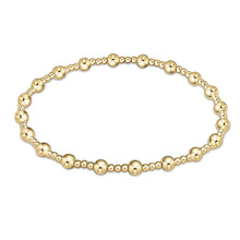  Classic Sincerity Pattern 5mm Bead Bracelet- Gold
