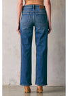 Ella Dark Wash Clean Stretch High Rise Classic Straight Jean
