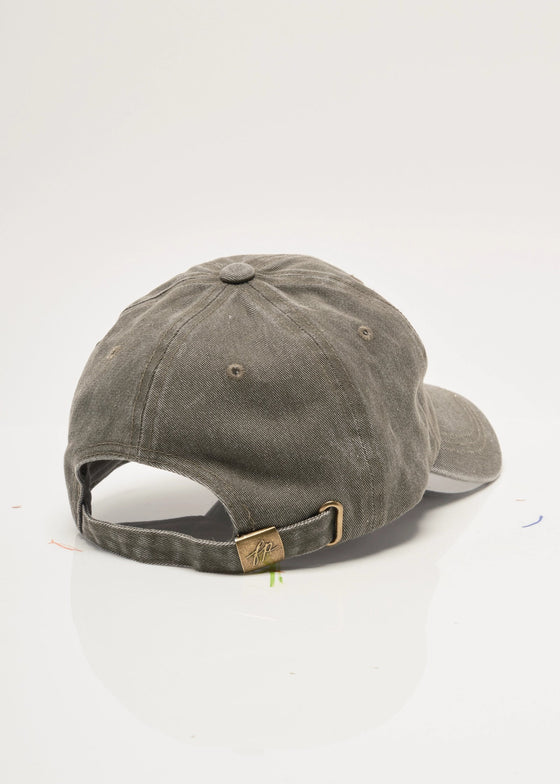 Gray baseball cap on a white background