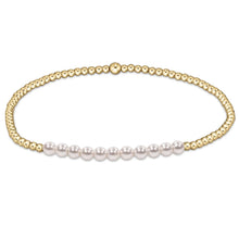  Gold Bliss 2MM Bead Bracelet- Pearl