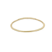  Bliss Bar Gold Pattern 2.5MM Bead Bracelet- Gold