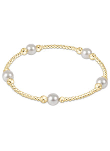  Purpose Pearl 6MM Bead Bracelet- Gold