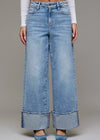 Nori High Rise Wide Leg Cuffed Jean