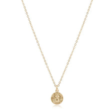  16" Necklace Gold- Protection Small Gold Disc