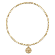  Classic Gold 2MM Bead Bracelet- Protection Small Gold Disc