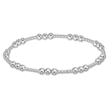  Classic Joy Pattern 4mm Bead Bracelet- Sterling