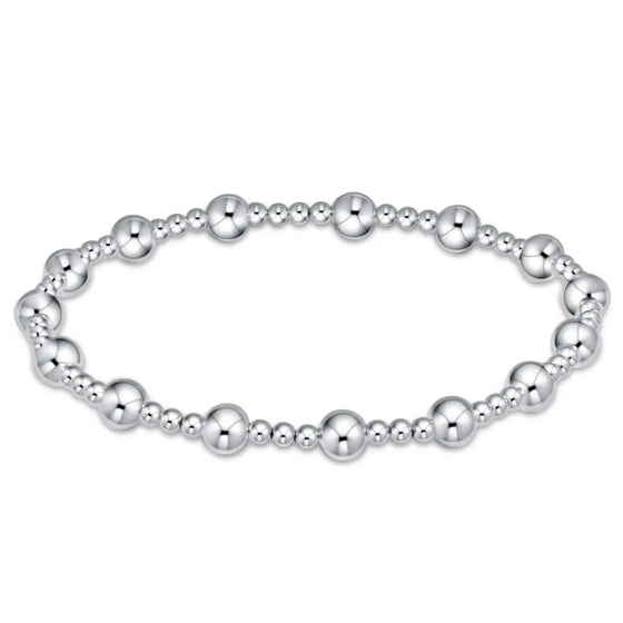 Classic Sincerity Pattern 5mm Bead Bracelet- Sterling