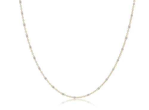 15" Choker Simplicity CHain Gold- 2mm Pearl