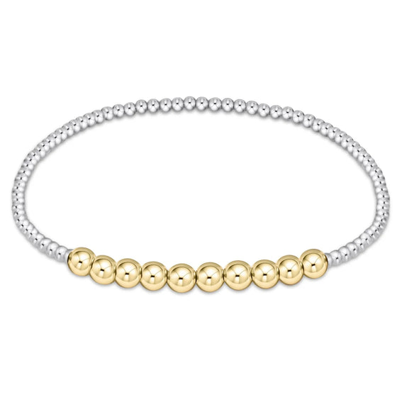 Classic Beaded Bliss 2MM Bead Bracelet- 4MM- Mixed Metal