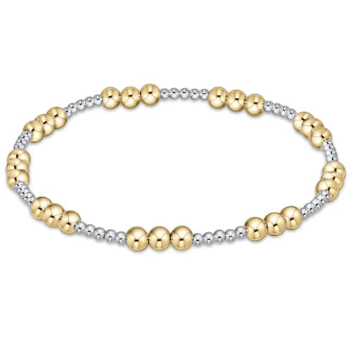 Enewton Classic Joy Pattern 4mm Bead Bracelet- Mixed Metal