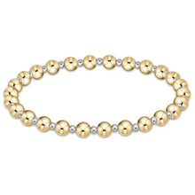  Classic Grateful Pattern 5mm Bead Bracelet- Mixed Metal