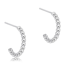  Beaded Classic 1" Post Hoop- 2MM Sterling
