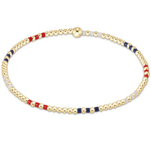  Hope Joy Pattern 2mm Bead Bracelet- Firecracker