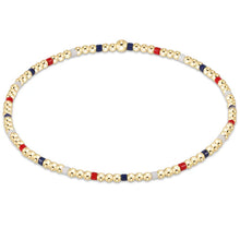  Hope Sincerity Pattern 2mm Bead Bracelet- Firecracker