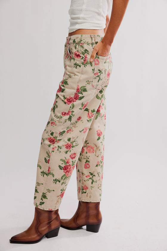 Deep Trance Printed Wallpaper Floral Jeans