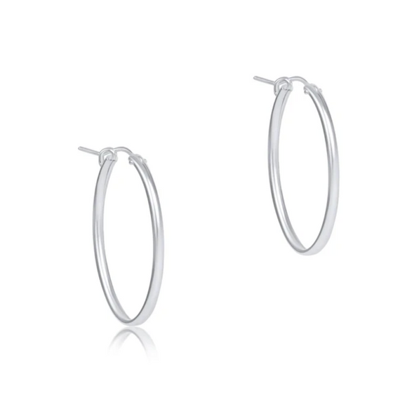 enewton Oval Sterling 1" Hoop- Smooth