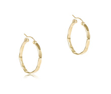  Scalloped Round Gold 1.25" Hoop- Smooth