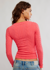 So Soft Seamless Modal Cable Long Sleeve- Vintage Rosey