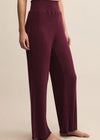 Dawn Smocked Rib Pant- Merlot