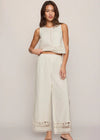 Scout Embroidered Pant- White