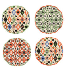 Halloween Argyle Melamine Assorted Dessert Plates