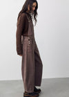 We The Free Good Luck Barrel Overalls- Chocolate Mousse