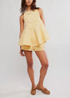 Cassius Denim Set- Apricot Gelato