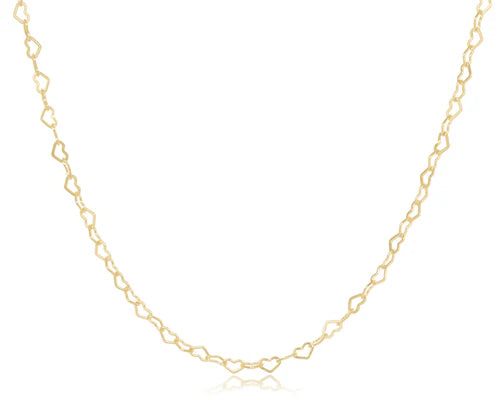 15" Choker Love Chain- Gold