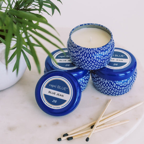 Blue Jean Blue Mini Tin Candle